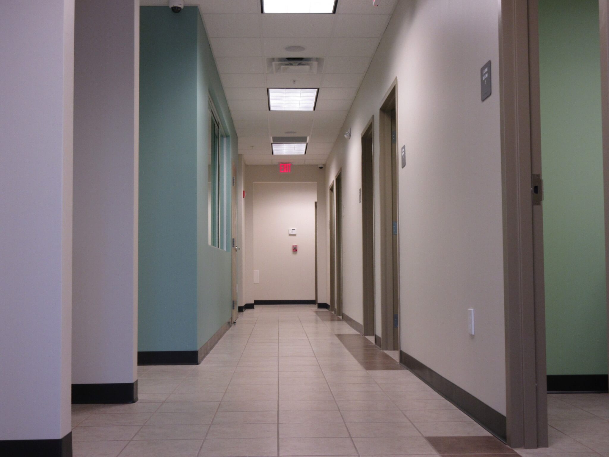 A hallway shot of Clermont Urgent Care