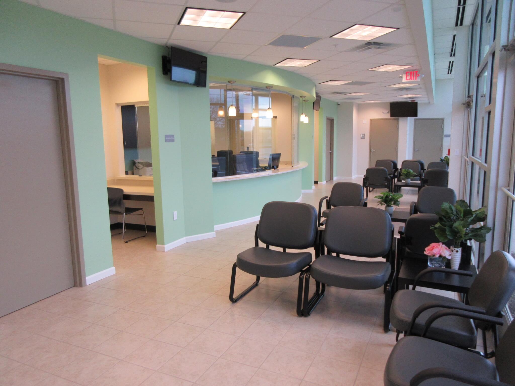 The waiting room of Clermont Urgent Care